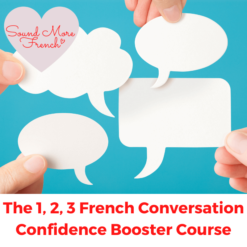 speech bubbles for the French Conversation Confidence Course