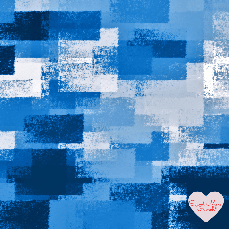 3 Abstract digital painting with textured shades of blue, representing the wide variety of blue tones in the French colour palette.