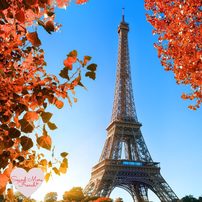2 eiffel_tower_in_paris_with_autumn_leaves_and_blue_sky_sound_more_french_logo